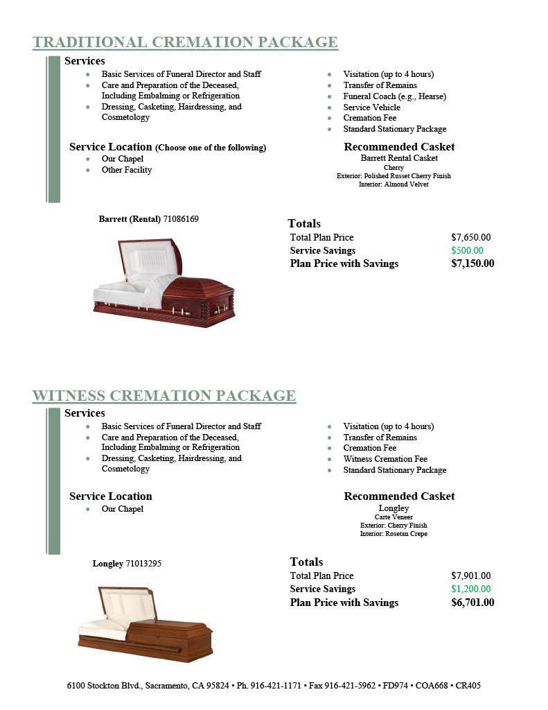 Cremation Package